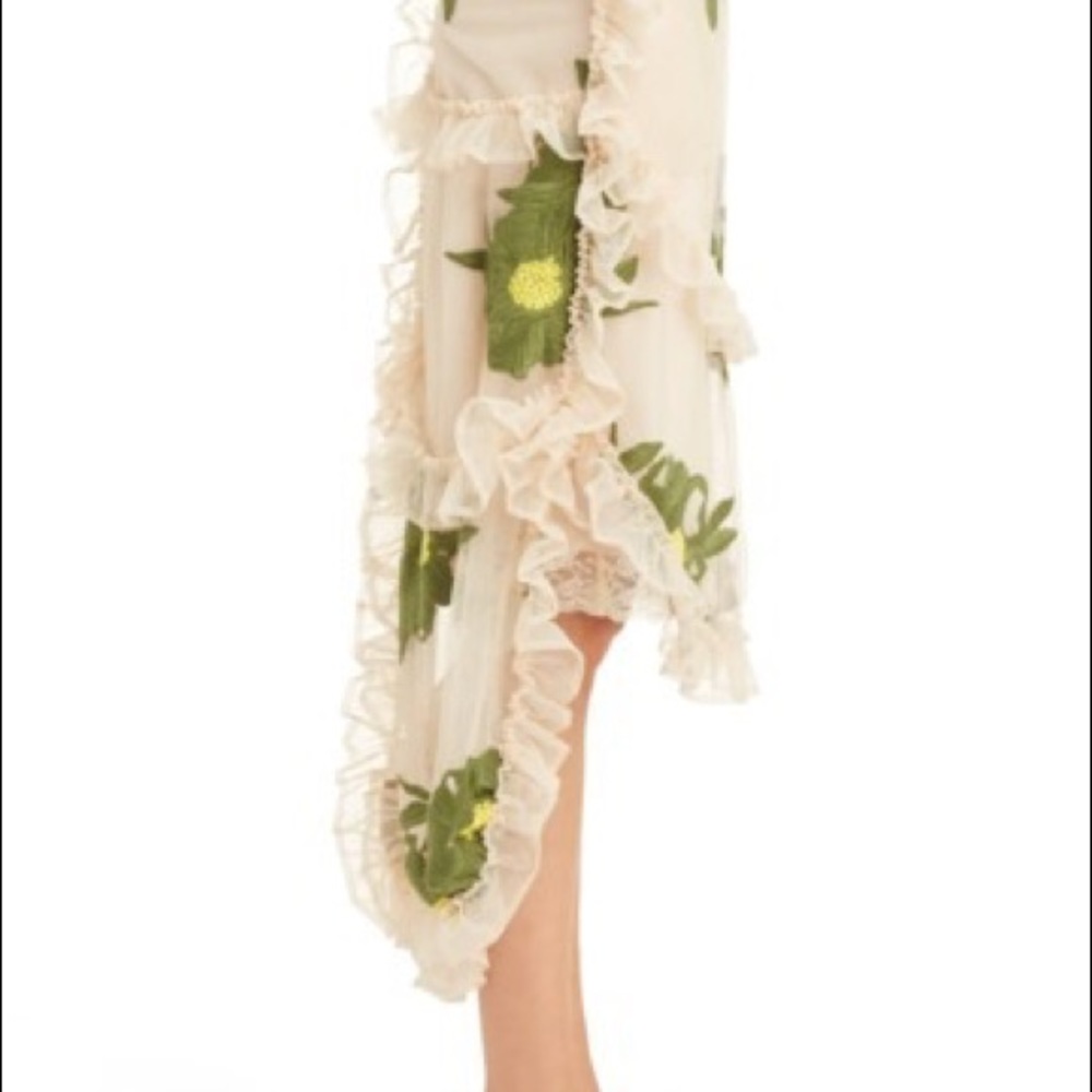 Simone Rocha Embroidered Peony Skirt - Picture 5 of 8